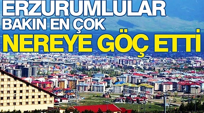 Erzurumlular en çok nereye göç etti?