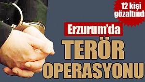 Erzurum’da terör operasyonu: 12 gözaltı