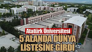 Atatürk Üniversitesi 5 alanda dünya listesine girdi