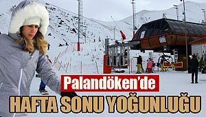 Palandöken’de hafta sonu yoğunluğu