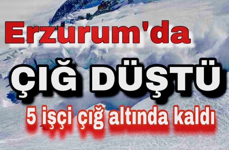 Erzurum'da çığ düştü! 
