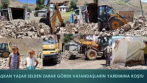 Başkan Yaşar selden zarar gören vatandaşların yardımına koştu