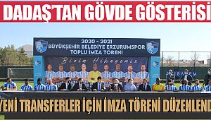 BB Erzurumspor 9 yeni futbolcuya toplu imza töreni düzenledi