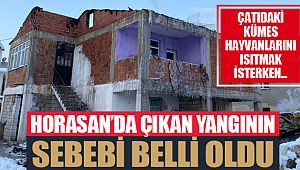 Horasan'da çıkan yangının sebebi belli oldu