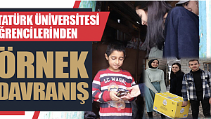 Atatürk Üniversitesi öğrencilerinden örnek davranış