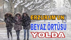 Erzurum’un beyaz örtüsü yolda