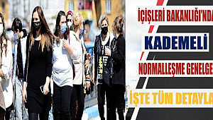 İçişleri Bakanlığı’ndan Kademeli  Normalleşme genelgesi