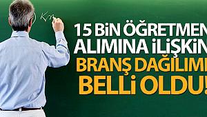 15 bin öğretmen alımına ilişkin kontenjan dağılımı belli oldu