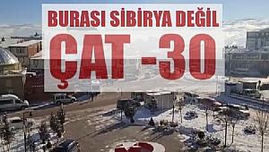 Burası Sibirya değil Erzurum’un Çat İlçesi termometreler eksi 30 dereceyi gösterdi