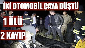 İki otomobil çaya düştü: 1 ölü, 2 yaralı, 2 kayıp