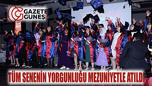 Tüm senenin yorgunluğu mezuniyetle atıldı