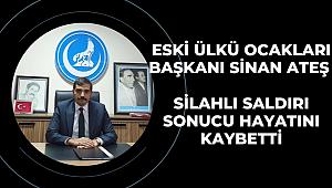 Eski Ülkü Ocakları Başkanı Ateş silahlı saldırı sonucu hayatını kaybetti