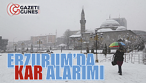 Erzurum’da kar alarmı 