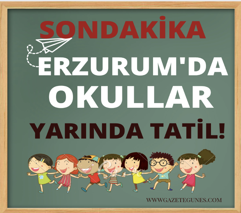 Valilik duyurdu! Olumsuz hava koşulları nedeniyle Erzurum’da kar tatili 1 gün daha uzadı.