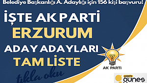 Erzurum AK Parti'ye 156 başvuru!