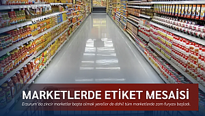 Marketlerde etiket mesaisi 