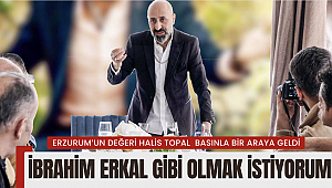 Halis Topal Erzurum'da basınla bir araya geldi.