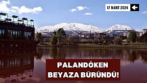 Palandöken Dağı’nın zirvesi ile birlikte artık etekleri de Mayıs ayında beyaza büründü..