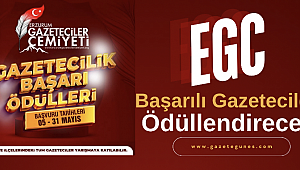 Erzurum Gazeteciler Cemiyeti Başarılı Gazetecileri Ödüllendirecek.