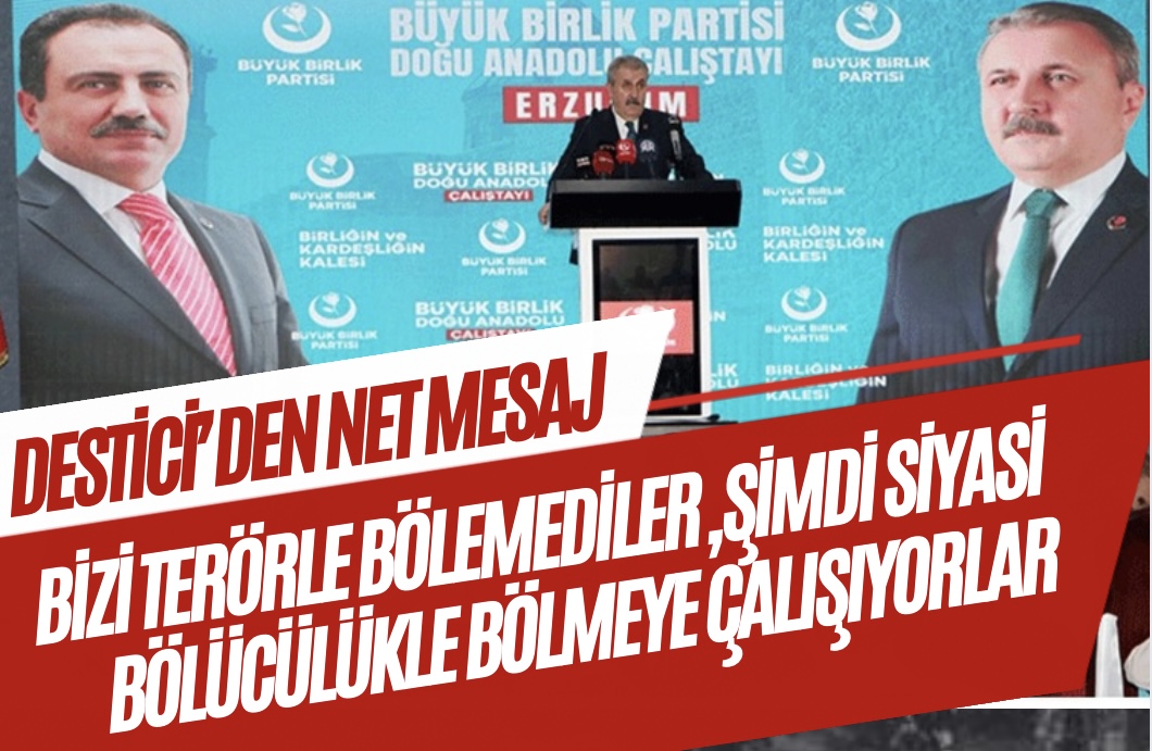 Destici: Bizi şimdi siyasi bölücülükle bölmeye çalışıyorlar