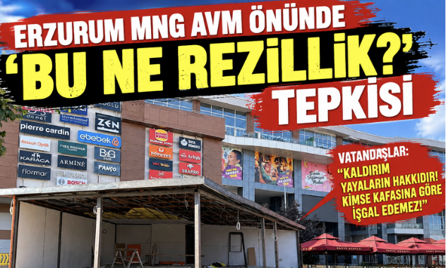 MNG AVM önünde kaldırım işgali 