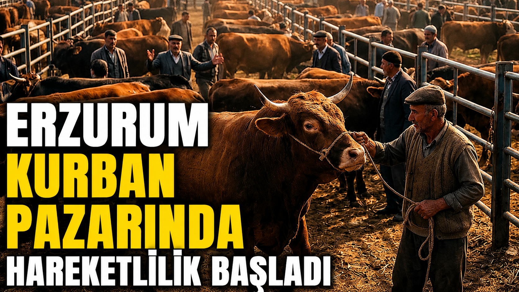Erzurum Kurban pazarında hareketlilik başladı.